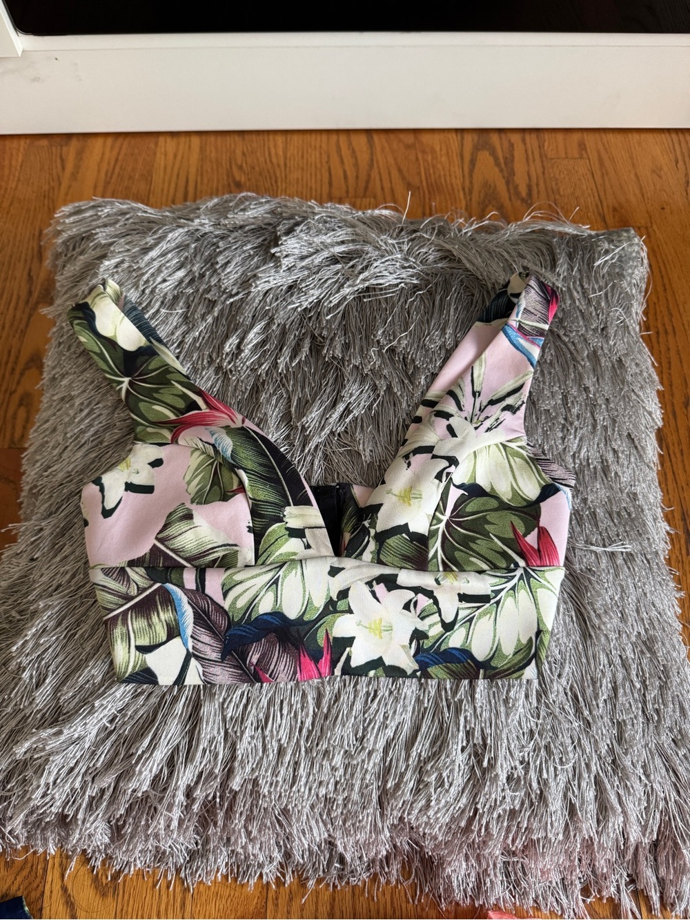 Topshop Pink Floral Tropical Top